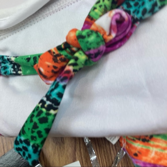 NWT Vintage 1980s Peekaboo Swimsuit Open Sides Bare Back NOS - Small - Picture 13 of 16